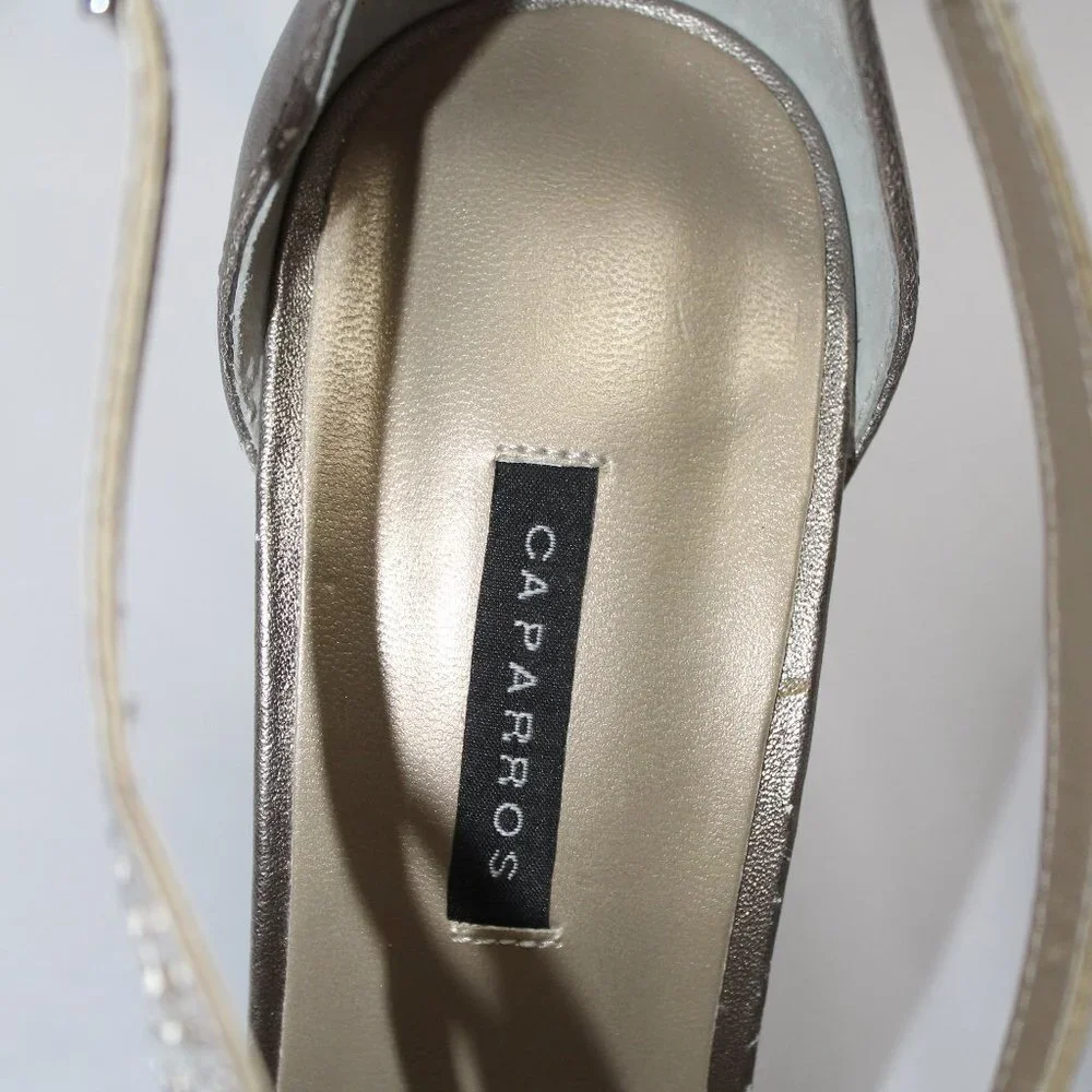 NWOT Caparros Dress Heels, Brush Gold Color
